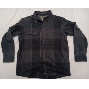 Mountain Hardwear Men Plaid Long Sleeve Button Up Shirt Medium Size M